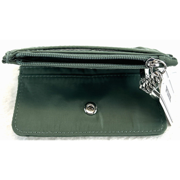 PINK Women's Credit Card Polyester Wallet Catskills Mountains Green NEW W/ TAGS - Picture 6 of 6